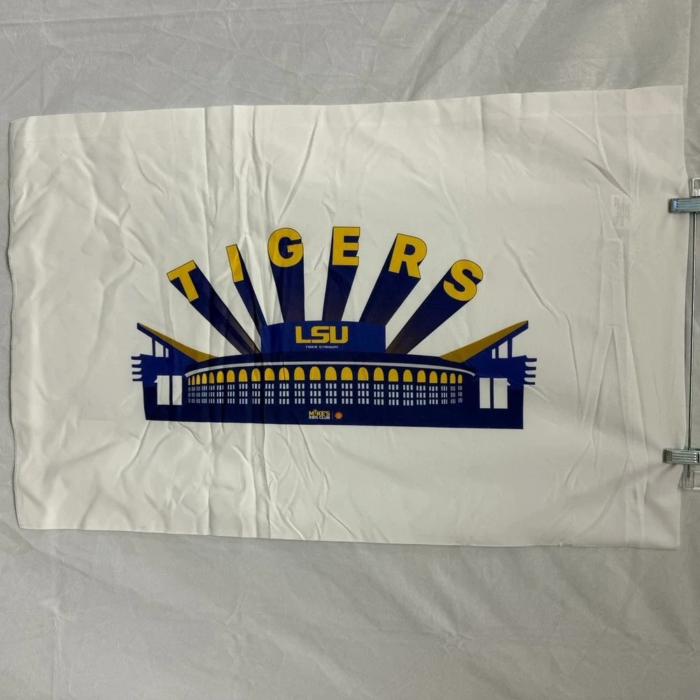 Pillowcase Slipcover LSU Tigers Mikes Kids Club Tiger Stadium Set Of 2 21"x33" - Picture 2 of 4